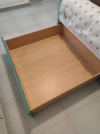 Cama 90 con colchón y cajón