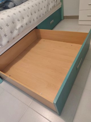 Cama 90 con colchón y cajón