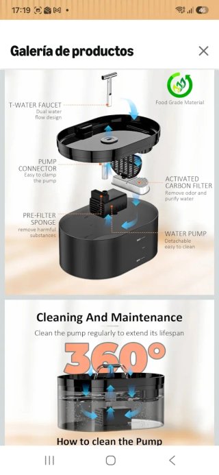 Fuente de agua automática para mascotas nuevo prec