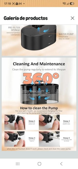 Fuente de agua automática para mascotas nuevo prec