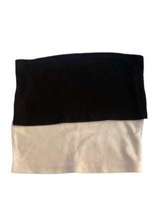 Pack 2 Tops Banda Blanco y Negro