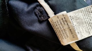 Pantalón recto vestir Mango azul con raya lateral