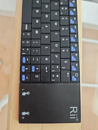 Teclado Bluetooth Rii Negro/Beige