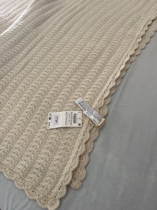 Pack Mantas Zara Home Blanco roto  Nueva 140x190cm