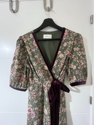 Vestido Polin et Moi floral verde y rosa T.XS