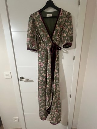 Vestido Polin et Moi floral verde y rosa T.XS