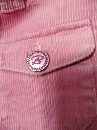 Barbie L rosa ricamato vintage