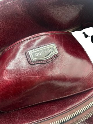 Borsa Miu Miu Tote Pelle Bordeaux