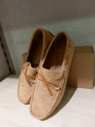 Mocassini uomo scamosciati camel taglia 42