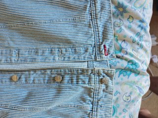 Chaqueta vaquera Pull&Bear rayas azules Talla L