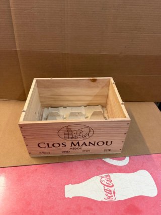 Caja de madera Clos Manou 6 botellas