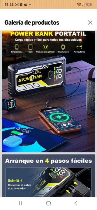 Arrancador de Baterías 8000A WHZHCAR nuevo precint