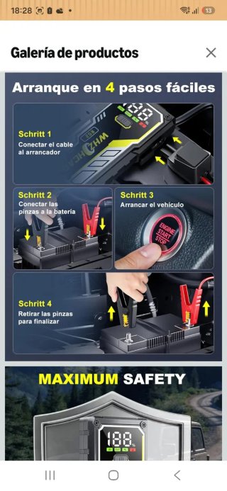 Arrancador de Baterías 8000A WHZHCAR nuevo precint
