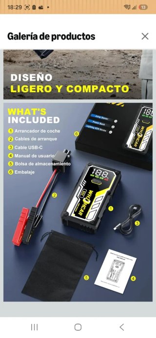 Arrancador de Baterías 8000A WHZHCAR nuevo precint