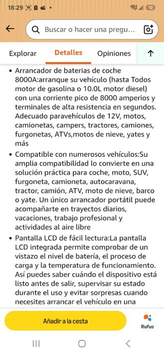 Arrancador de Baterías 8000A WHZHCAR nuevo precint