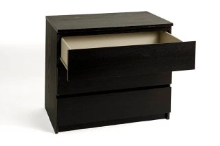 Cómoda IKEA MALM 3 cajones Negro Marrón