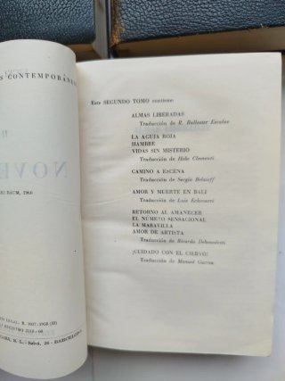 3 libros de novelas de 1958. Vicky Baum
