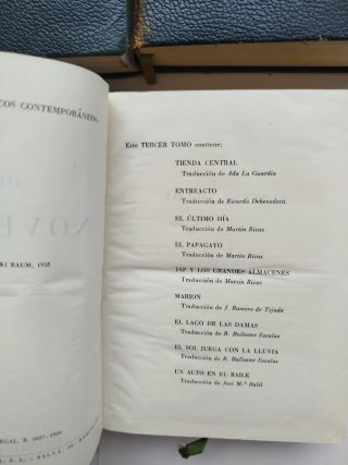 3 libros de novelas de 1958. Vicky Baum