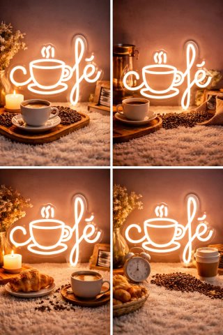 Lámpara Neón Café nuevo precintado