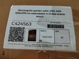 Mesa de Jardín Extensible Dubai Acacia 200-320 cm
