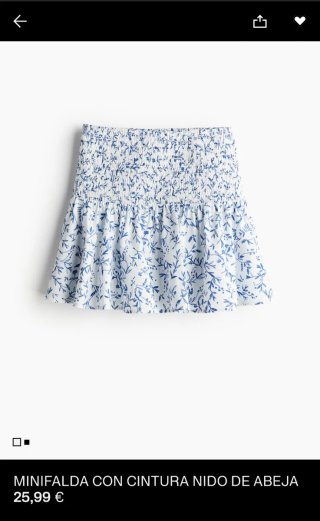 Falda corta estampada