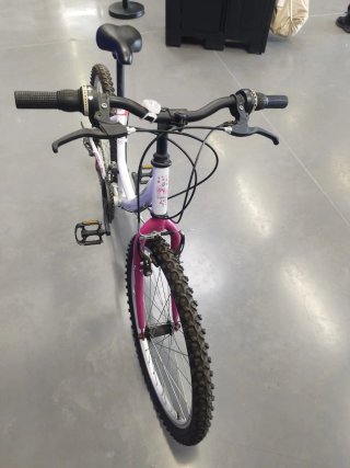 Bicicleta Montaña 24 Blanca y Rosa