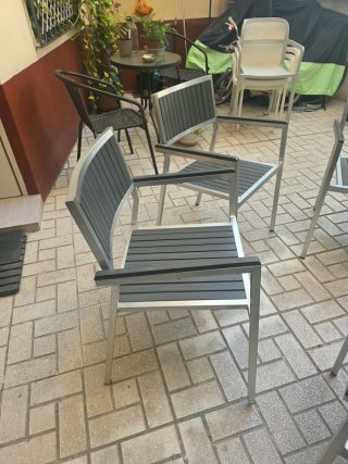 8 Sillas de Aluminio