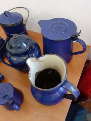 Set 7 pezzi smalto blu