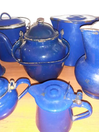 Set 7 pezzi smalto blu
