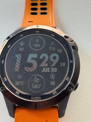 Garmin Fenix 6 Pro Solar Arancione/Argento