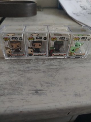 4 Mini Funkos Star Wars El Mandaloriano