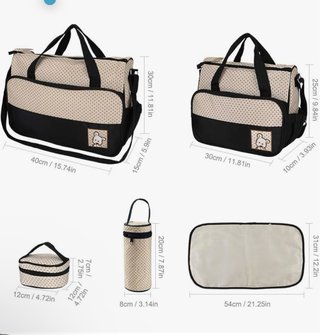 Set 5 Mochilas Pañal Bebé Lunares