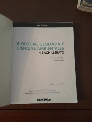 Biología, Geología y CC. Ambientales 1º Bachill...