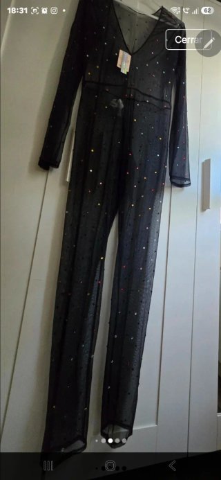 Mono Malla Transparente Strass Tezenis