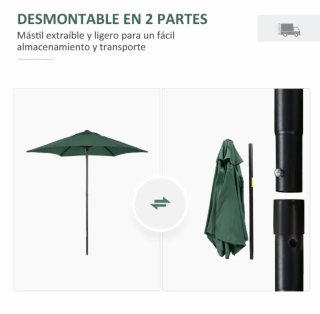 Sombrilla de playa verde