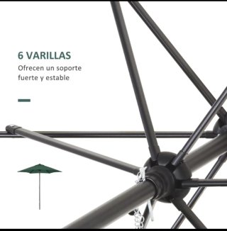 Sombrilla de playa verde