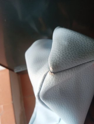 Bolso piel celeste