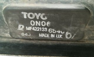 Radiador agua toyota 243735 4221336540 auris 1.4
