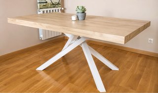 Mesa comedor madera natural 160x90