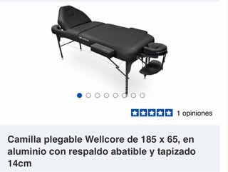 Vendo camilla profesional Wellcore de 185 × 65 cm