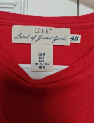 Camiseta H&M bicolor hombre Talla M