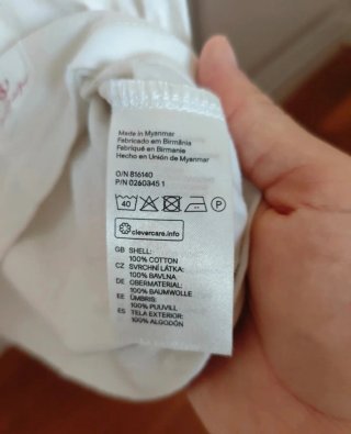 Camiseta H&M bicolor hombre Talla M