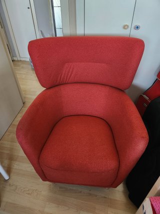 Sillón Ikea rojo tela