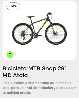 Bicicleta MTB Atala Snap 29