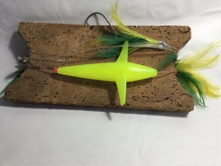 Curry de pesca con plumas y Planeador