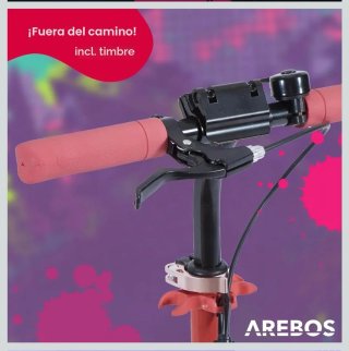 Arebos City Scooter Pedal Scooter Regulable, Rojo