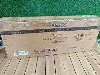 Arebos City Scooter Pedal Scooter Regulable, Rojo