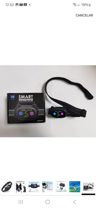 Collar Perro Chip Inteligente Negro nuevo precinta