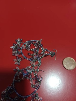 Pendientes Mango Plata y Azul