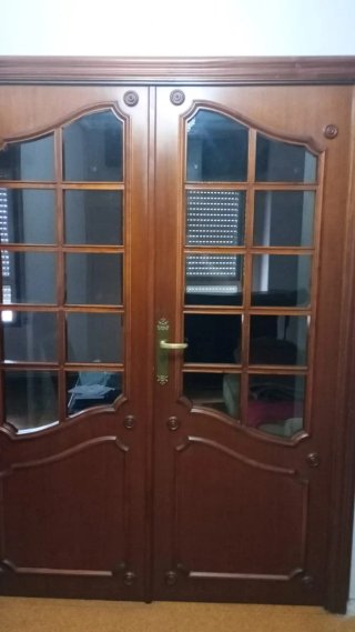 Puertas de Salón de Madera con Cristal